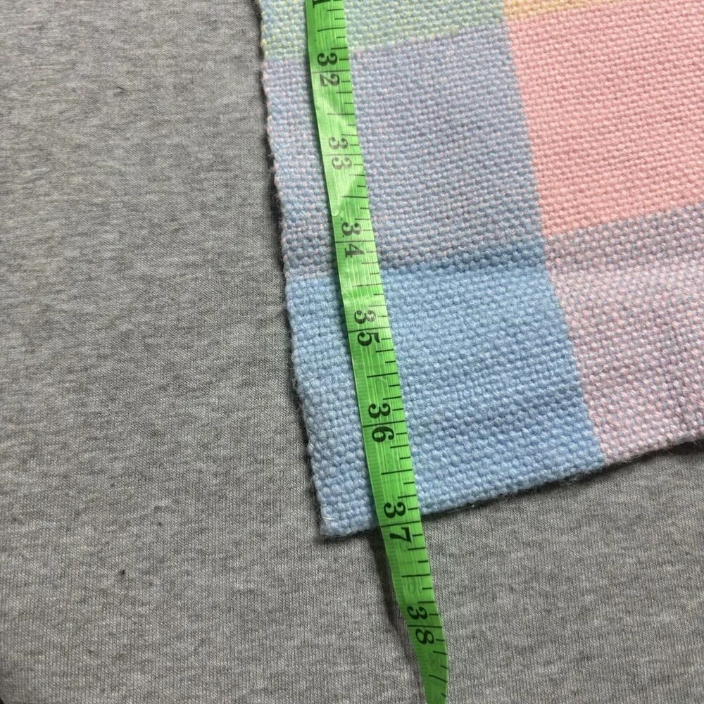 Vintage Crossnore School Inc Hand Woven Baby Blanket Pastel Crib Throw Americana